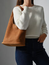 Hobo M Cavalier Nubuck Cuir Etrier Marron cavalier nubuck ECAN154M-vue-porte